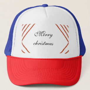 Rode frame waterverf vrolijk kerstfeest dd uw naam trucker pet
