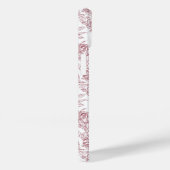 Rode Franse Toile Case-Mate iPhone Case (Achterkant / Rechts)