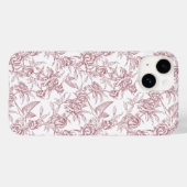 Rode Franse Toile Case-Mate iPhone Case (Achterkant (horizontaal))