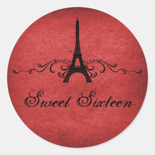 Rode Franse Vlaamse zoete 16 Sticker (Voorkant)