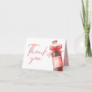 Rode Frisdrank Baby Shower Vouw Bedankkaart