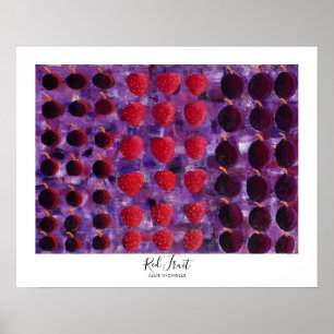 Rode Fruit Schilderij Poster