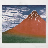 Rode Fuji, ook bekend als Fujiyama vulkaan Katsush Bier Etiket (Enkel label)
