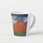 Rode Fuji, ook bekend als Fujiyama vulkaan Katsush Latte Mok (Rechterhoek)