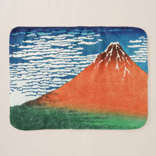 Rode Fuji tekening Kanagawa Hokusai Sherpa Deken