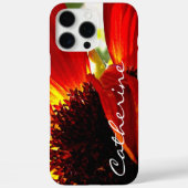 Rode gebera daisy foto toevoegen jouw naam script  Case-Mate iPhone case (Achterkant)