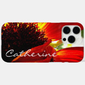 Rode gebera daisy foto toevoegen jouw naam script  Case-Mate iPhone case (Achterkant (horizontaal))