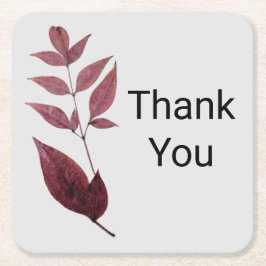 Rode gedroogde herfstbladeren Onderzetter