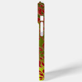 RODE GEEL DAMASKGEMSTONE MONOGRAM Floral Case-Mate iPhone Case (Achterkant / Links)