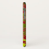 RODE GEEL DAMASKMONOGRAM Case-Mate iPhone CASE (Achterkant/links)