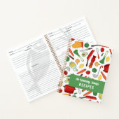 Rode Geel Groene Groenten Koken Patroon Recepten Notitieboek (Binnen)