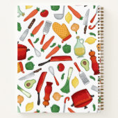 Rode Geel Groene Groenten Koken Patroon Recepten Notitieboek (Achterkant)