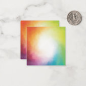 Rode Geel Oranje Blauw Groen Elegant Modern Notitiekaartje (Voorkant / Achterkant in situ)