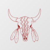 Rode Geest Dans Buffel venstersticker Raamsticker (Vel)