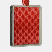 Rode gekleurde haakjes metalen ornament (Rechts)