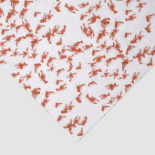 Rode gekookte langoest tissuepapier (Detail)