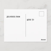 Rode gekroonde kraan staan op water briefkaart (Achterkant)