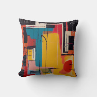 Rode Gele Blauw - Mondriaan Abstracte Modernistisc Kussen