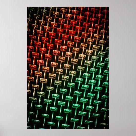 Rode, gele, en groene illustratie poster (Voorkant)