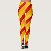 Rode, gele en Oranje strepen Leggings (Achterkant)