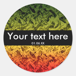 Rode Gele Groene Abstracte Kunst Rook Stickers