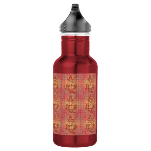 rode gele hindu Goddess Saraswati Wisdom India Waterfles (Rechts)