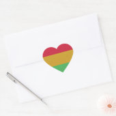 Rode gele Junetetiende kleuren Hart Sticker (Envelop)
