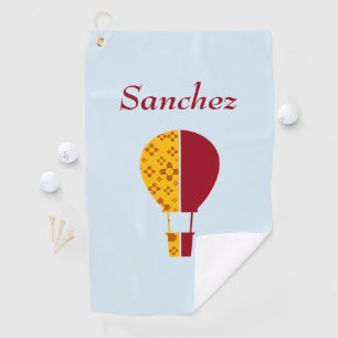 Rode Gele New Mexico Zia Heete Luchtballon Golfhanddoek