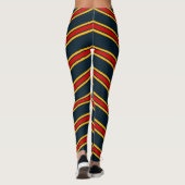 Rode gele reflecterende Chevrons Leggings (Achterkant)