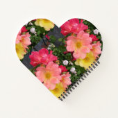 Rode gele rozenbloem Rozen Moeder Notitieboek (Achterkant)