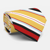 Rode gele strepen stropdas (Opgerold)