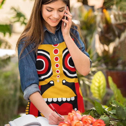 Rode gele tikker schort