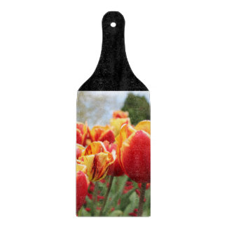 rode/gele tulpen snijplank