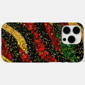 Rode Gele Zwarte Golven van Feestelijke Glitter Case-Mate iPhone Case (Achterkant (horizontaal))