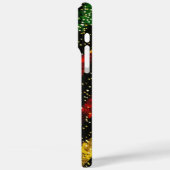 Rode Gele Zwarte Golven van Feestelijke Glitter Case-Mate iPhone Case (Achterkant / Links)