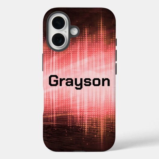 Rode geluidsgolven Case-Mate iPhone case (Achterkant)