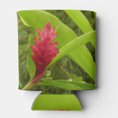 Rode gember bloem (Alpinia) tropisch Blikjeskoeler (Achterkant)