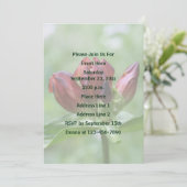 Rode Gentian Flower Party Kaart (Staand voorkant)