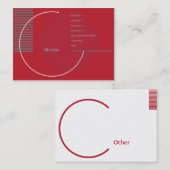 Rode Geometrisch - Mollig Visitekaartje (Voorkant / Achterkant)