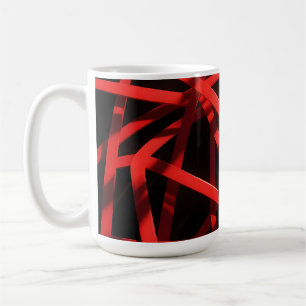 Rode Geometrische Abstracte Chaos Koffiemok