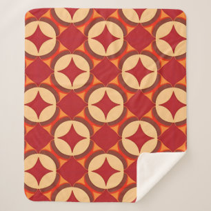 Rode geometrische abstracte ontwerp sherpa deken