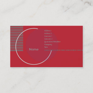 Rode geometrische cirkel - Zakelijk Visitekaartje