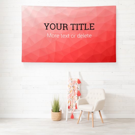 Rode geometrische mesh Driehoek aangepaste tekst Spandoek (Insitu)