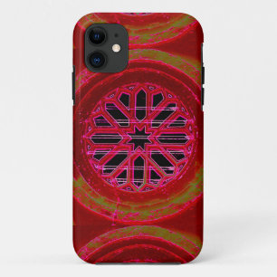 rode geometrische phonecase iPhone 11 hoesje