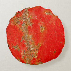 Rode gepersonaliseerde antiek auto, rusted metal rond kussen