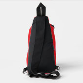Rode gepersonaliseerde voetbal schoen sling bag (Achterkant)