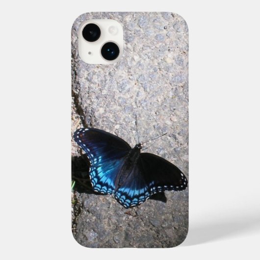 Rode gepotte admirale vlinder Case-Mate iPhone case (Achterkant)