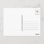 Rode Geranium en Zwarte Kat Briefkaart (Achterkant)