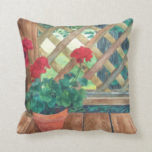 Rode Geranium Kussen