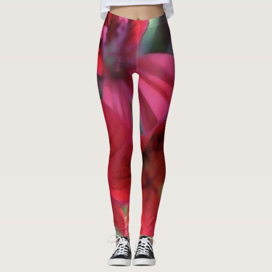 Rode Geranium Leggings (Voorkant)